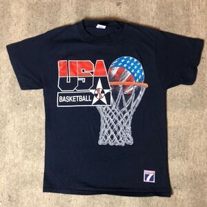 Vintage 1990’s Single Stitch USA Basketball Tee | Small